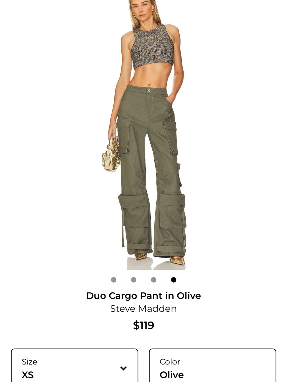 Steve Madden Olive Utility Cargo Pants
